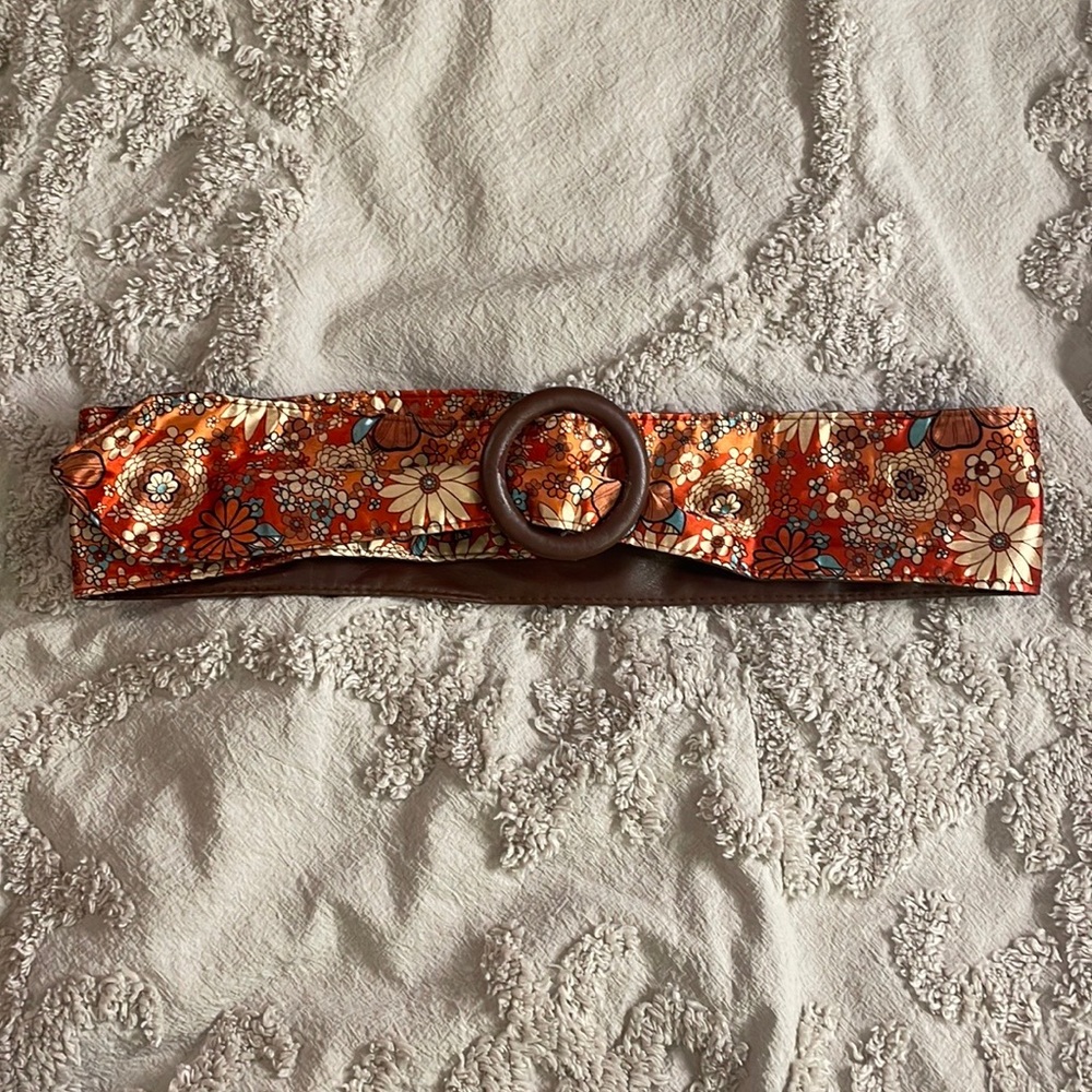 Floral Satin Boho Belt - Picture 6 of 6